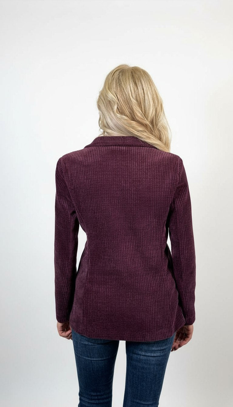 Blazer a Coste in Velluto