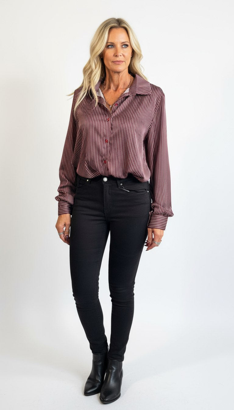 Camicia Over in Raso Rigata - Mood Shop Milano