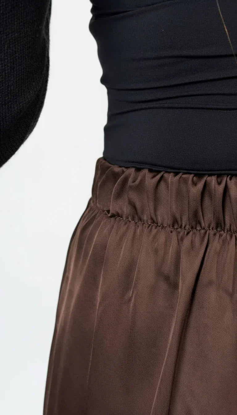 Gonna Raso Midi con Pizzo Taglia Unica 40/44 - Mood Shop Milano