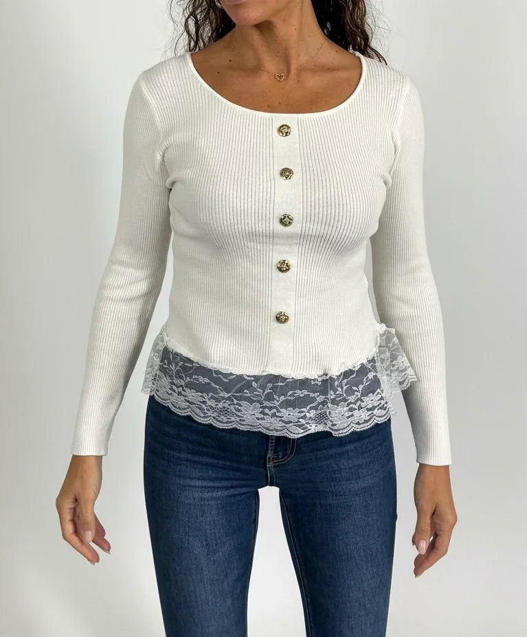 Maglia Pizzo tgalia Unica 40/44 - Mood Shop Milano