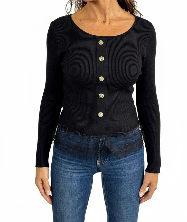 Maglia Pizzo tgalia Unica 40/44 - Mood Shop Milano