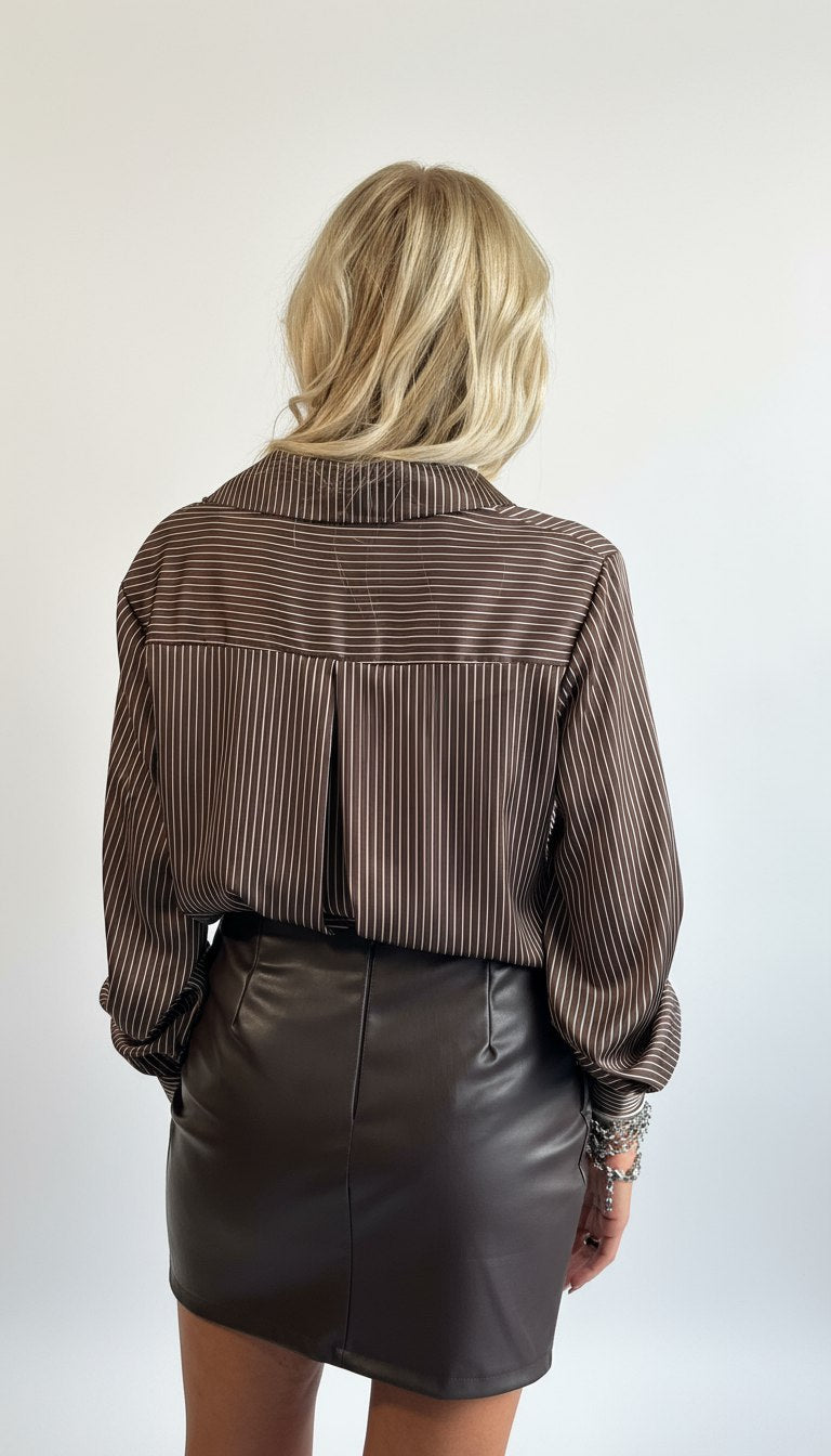 Camicia Over in Raso Rigata - Mood Shop Milano