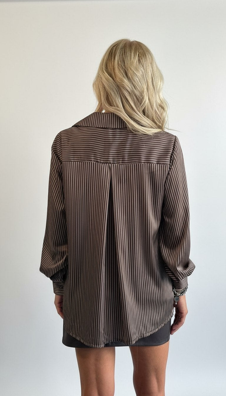 Camicia Over in Raso Rigata - Mood Shop Milano