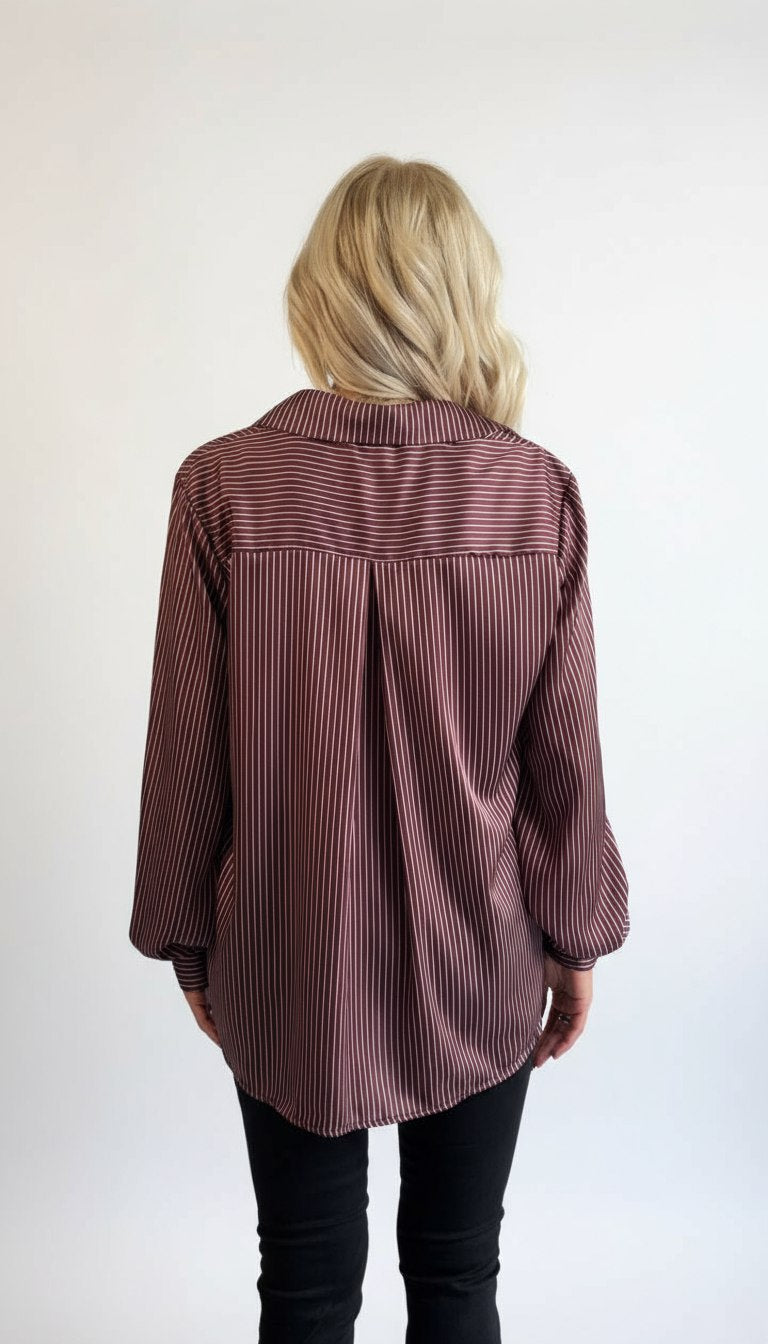 Camicia Over in Raso Rigata - Mood Shop Milano