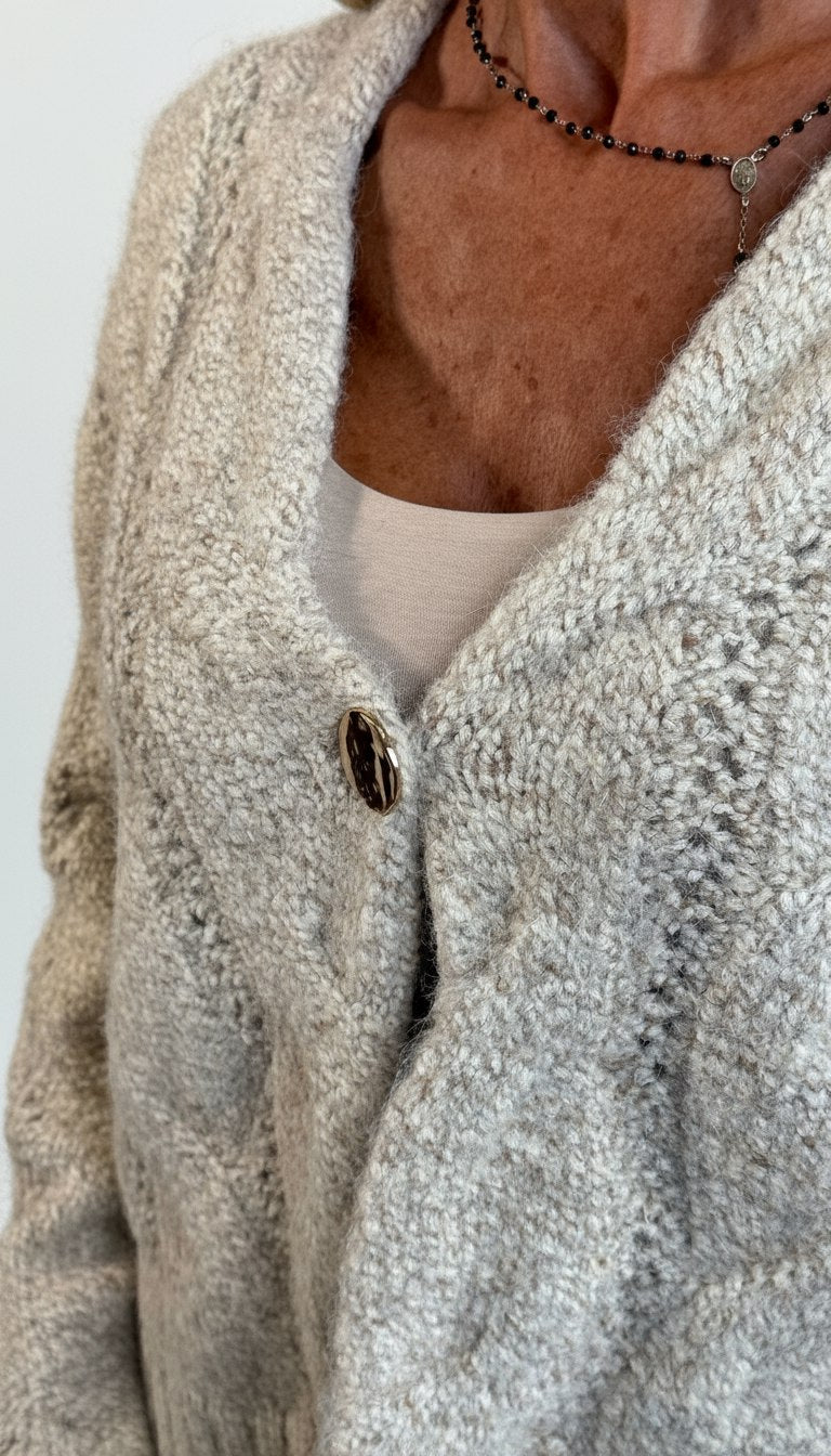 Maglione Treccia con bottone - Mood Shop Milano