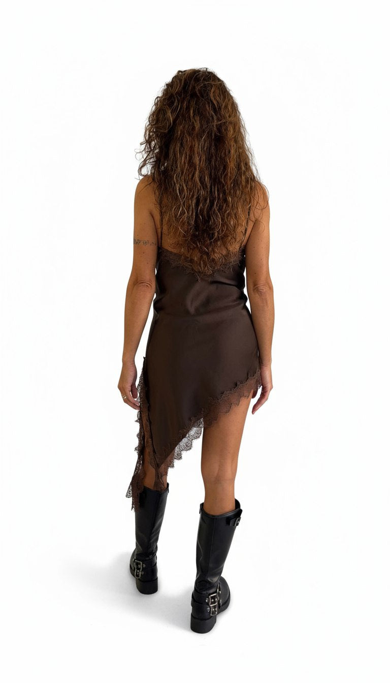 Abito In Raso con Pizzo - Mood Shop Milano