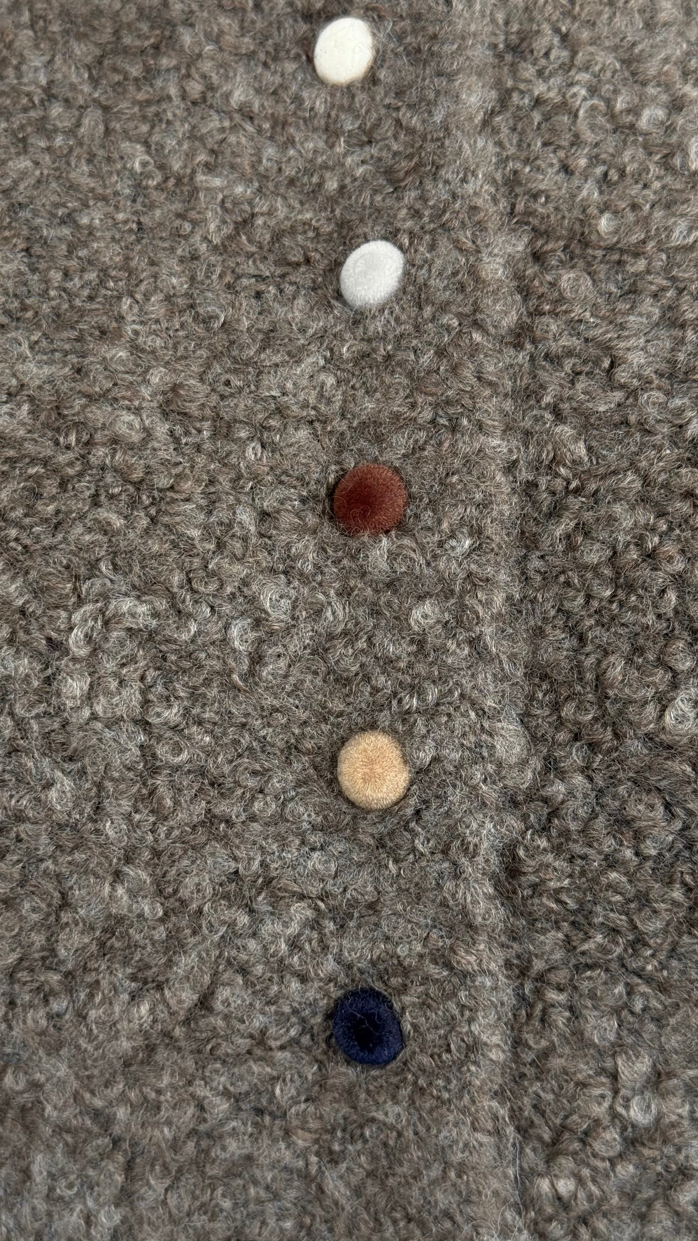 Cardigan con Cuori misto lana