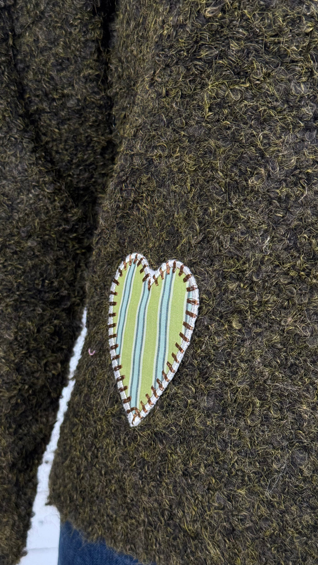 Cardigan con Cuori misto lana