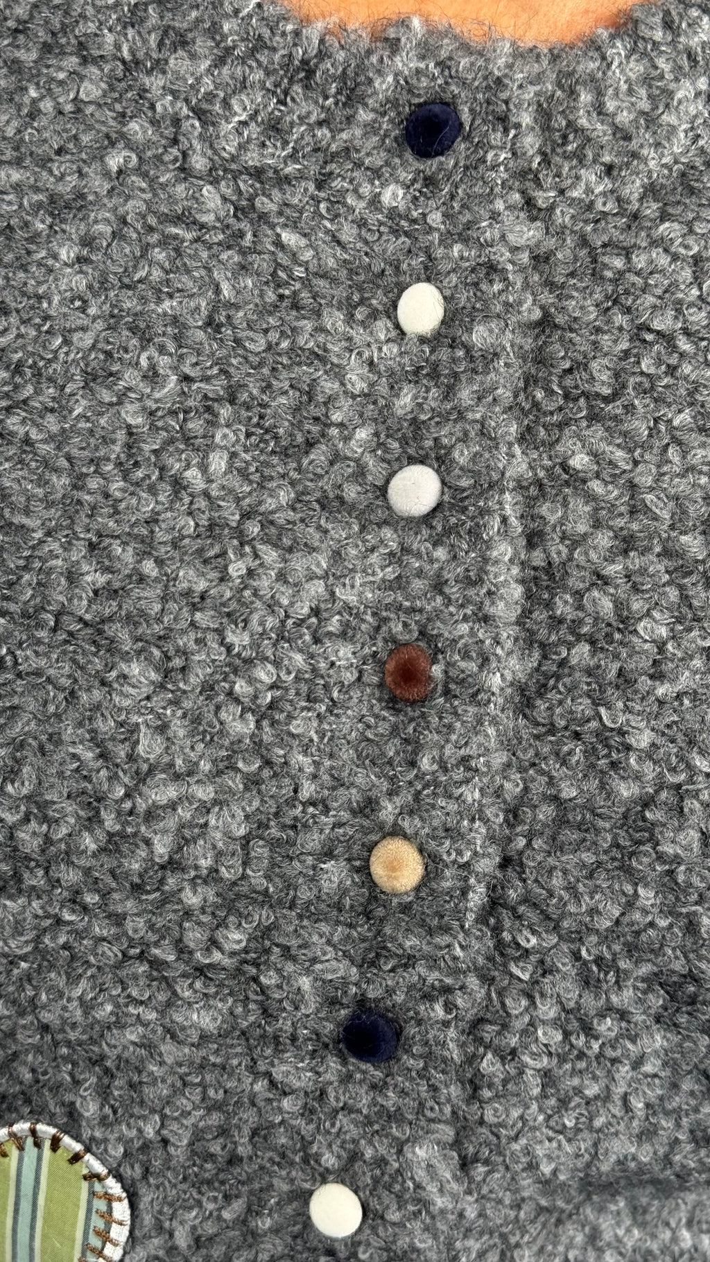 Cardigan con Cuori misto lana