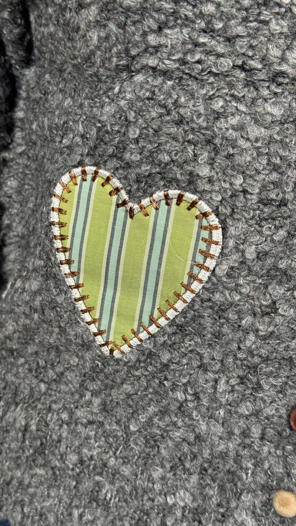 Cardigan con Cuori misto lana