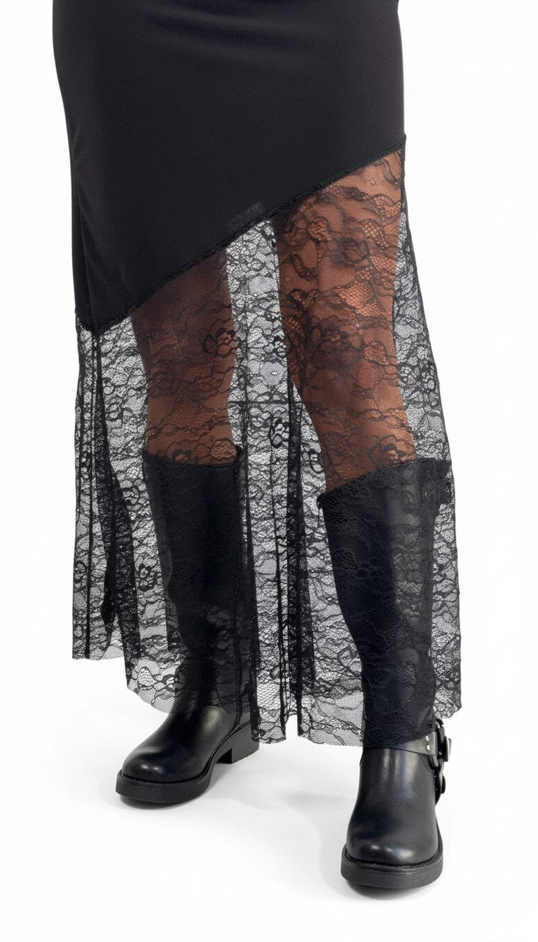 Abito Lungo con Pizzo - Mood Shop Milano