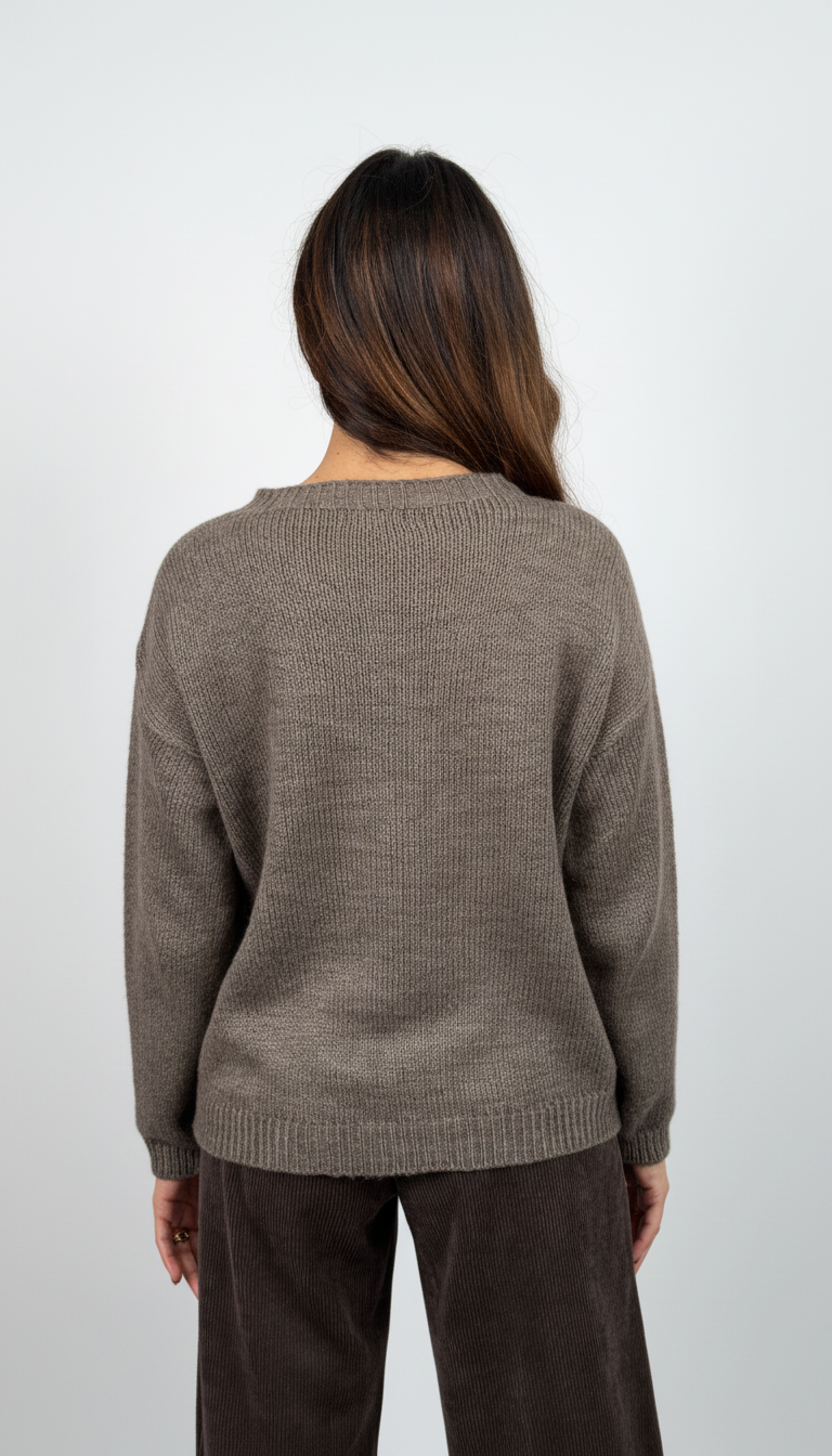 Maglione in Misto Lana con Scritta