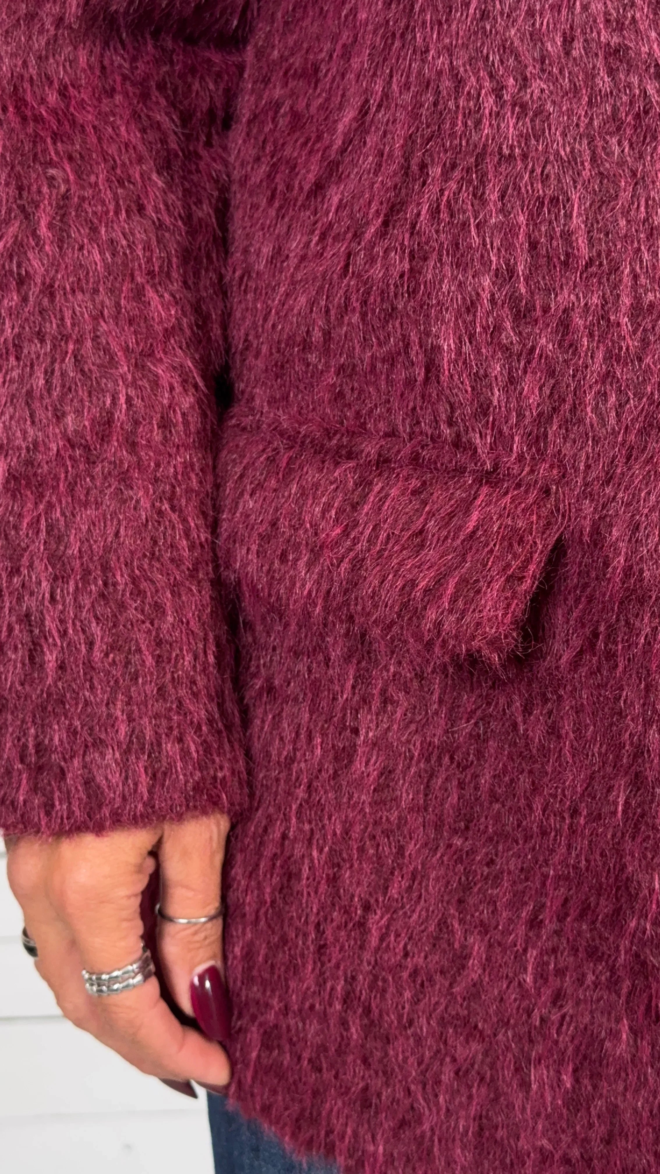 Giacca Lana Strutturata in Pelo Taglia Unica 40/44 - Mood Shop Milano