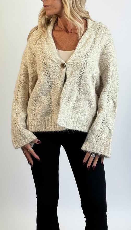 Maglione Treccia con bottone - Mood Shop Milano