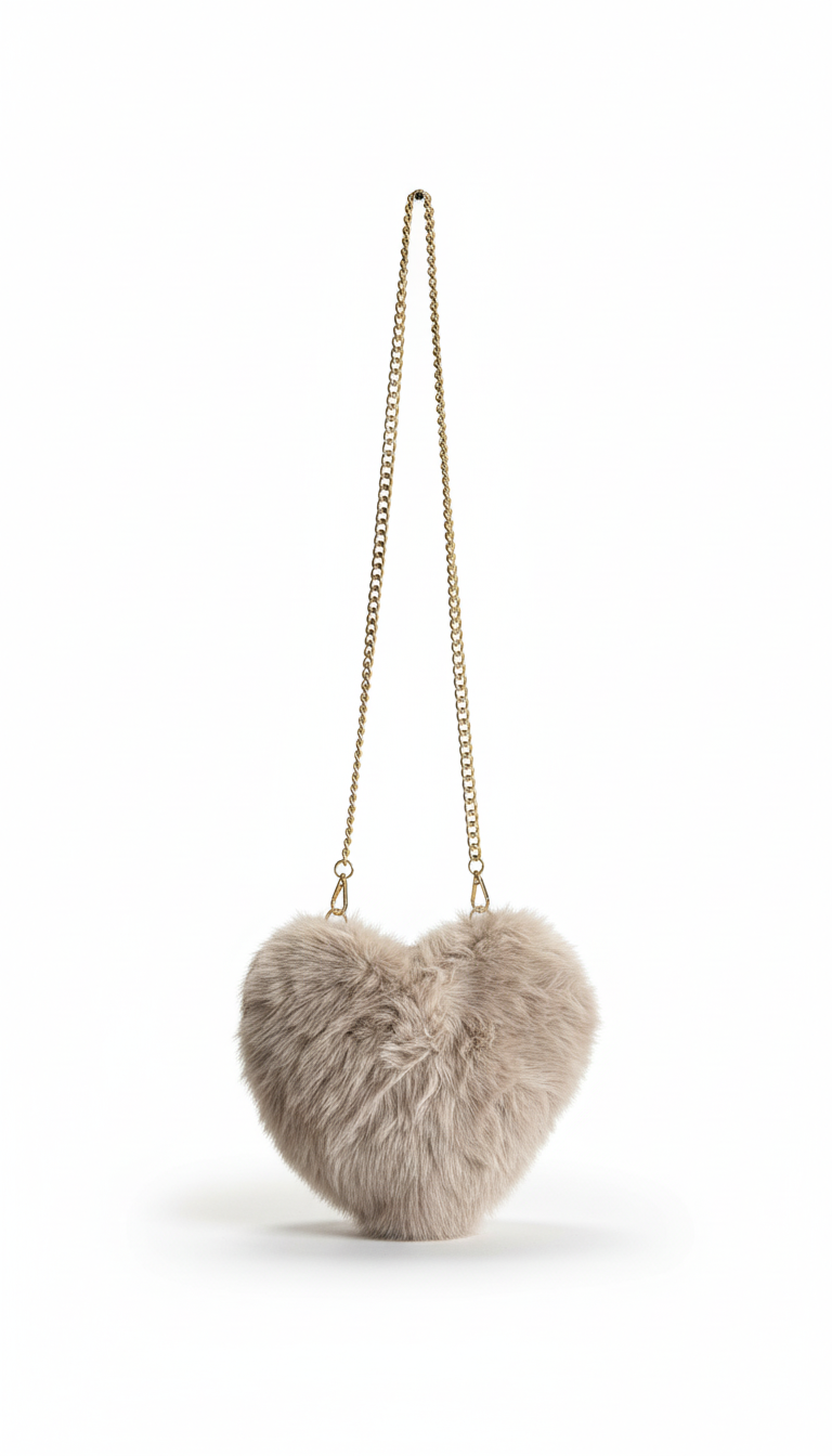 Borsa Eco Pelliccia a Cuore - Mood Shop Milano